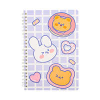 Cuaderno Espiral con Diseño de Dibujos Animados, Bonito y Creativo, A5, 60 Hojas, Regalo, Diario para Estudiantes con Rayas, de Alta Calidad
