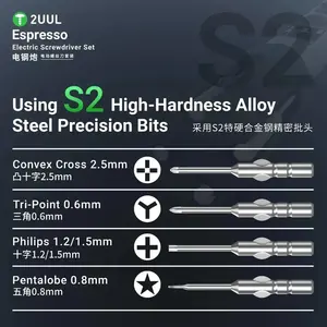 Destornillador Eléctrico 2UUL SD11 Espresso con Carga Tipo C, 5 Velocidades y Puntas S2, Torque Ajustable para Desmontaje de Teléfonos Móviles - Product Image 6