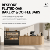 Comptoir de bar à café en forme de L, durable et commercial, avec plateau en contreplaqué courbé, table de service pour boulangerie, pour bureau d'accueil HLX