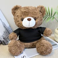 Nouvelles Peluches Personnalisées Songshan Toys – Ours en Peluche Mignon de 8 Pouces avec Impression de Logo sur T-shirt – Cadeau d'Anniversaire – Poupée