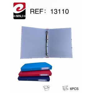 MNJ File Folder 4-Hole A4 Size Blue Red Navy 6Pcs Pack Office Stationery - Product Image 2