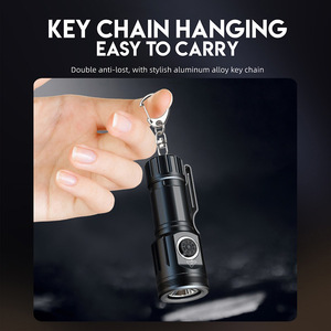 Đèn pin nhỏ gọn EDC có chao đèn LED Ánh sáng trắng vàng ấm áp Đèn pin chiến thuật <span class=keywords><strong>mini</strong></span> Đèn pin cắm trại khẩn cấp - Product Image 3