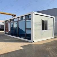 Unité de conteneur mobile FLKT sur roues, préfabriquée, modulaire, de luxe, pour habitation, transportable par camion