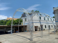 Sistema de Techo de Arco Curvo de Aluminio para Conciertos al Aire Libre, Estructura de Iluminación Circular para Escenarios y Equipos de Sonido