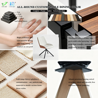 Silla de Comedor Giratoria Ergonómica de Ratán PU Personalizable, Moderna, ODM OEM, con Tela, para Exposiciones