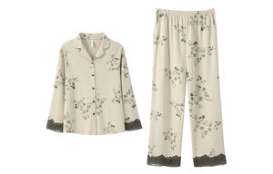 Ensemble de pyjama à manches longues en pur coton Anzhiban au printemps et en automne Nouveau style de vêtements de maison rétro et amples à la mode pour femmes - Product Image 5