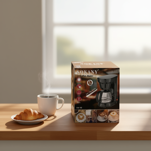 Macchina da caffè Sokany 750ml 6 tazze, elettrica a goccia con spegnimento automatico e piastra riscaldante per uso domestico - Product Image 2