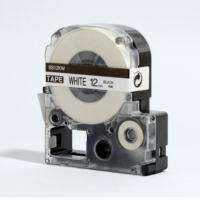 Ruban d'étiquettes 12mm*8M LC-4WBN/SS12KW 100% compatible pour imprimantes LW-1000P, 700, 600P
