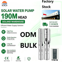 Pompe submersible solaire de qualité commerciale pour forage, moteur sans balais AC/DC, solution d'irrigation agricole à grande échelle pour zones isolées