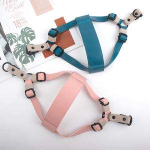 Baju anjing desain baru, baju anjing kulit PU tanpa tarik dengan logo kustom dan gesper logam untuk anjing - Product Image 2