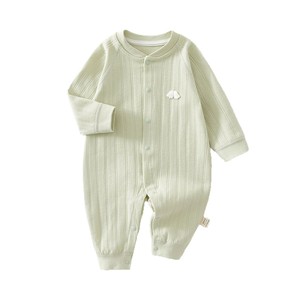 Combinaison pour bébé en coton pur à manches longues, tricotée, unisexe, printemps automne, combinaison pour nouveau-né, combinaison de ramper - Product Image 5