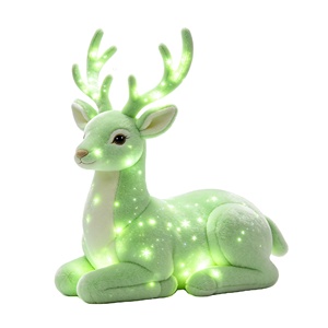 Peluche di <span class=keywords><strong>Cervo</strong></span> Luminoso al Buio, <span class=keywords><strong>Cervo</strong></span> Imbottito Luminoso Senza Batterie, Bambola di Peluche Morbida Personalizzata OEM per Bambini - Product Image 1