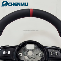 Volant en cuir en gros pour VW Volkswagen Golf MK6 7 7.5 GTI GTD GTE R Passat B8 R Polo MK5 MK6 MK7 avec bande rouge