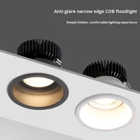Projecteur LED moderne à usage domestique encastré avec cadre étroit Corps en aluminium anti-éblouissement profond SAA RCM IC-4 CE