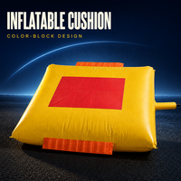 Coussin d'air gonflable portable pour la lutte contre les incendies et les secours, matelas d'atterrissage d'urgence en cas de chute, avec bordure réfléchissante au bas