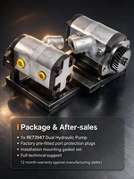 Pompa Hidrolik Tandem RE73947 RE72058 untuk Traktor 5076E 5082E 5090E 5093E 5101E 5420 5520 5625 Aftermarket