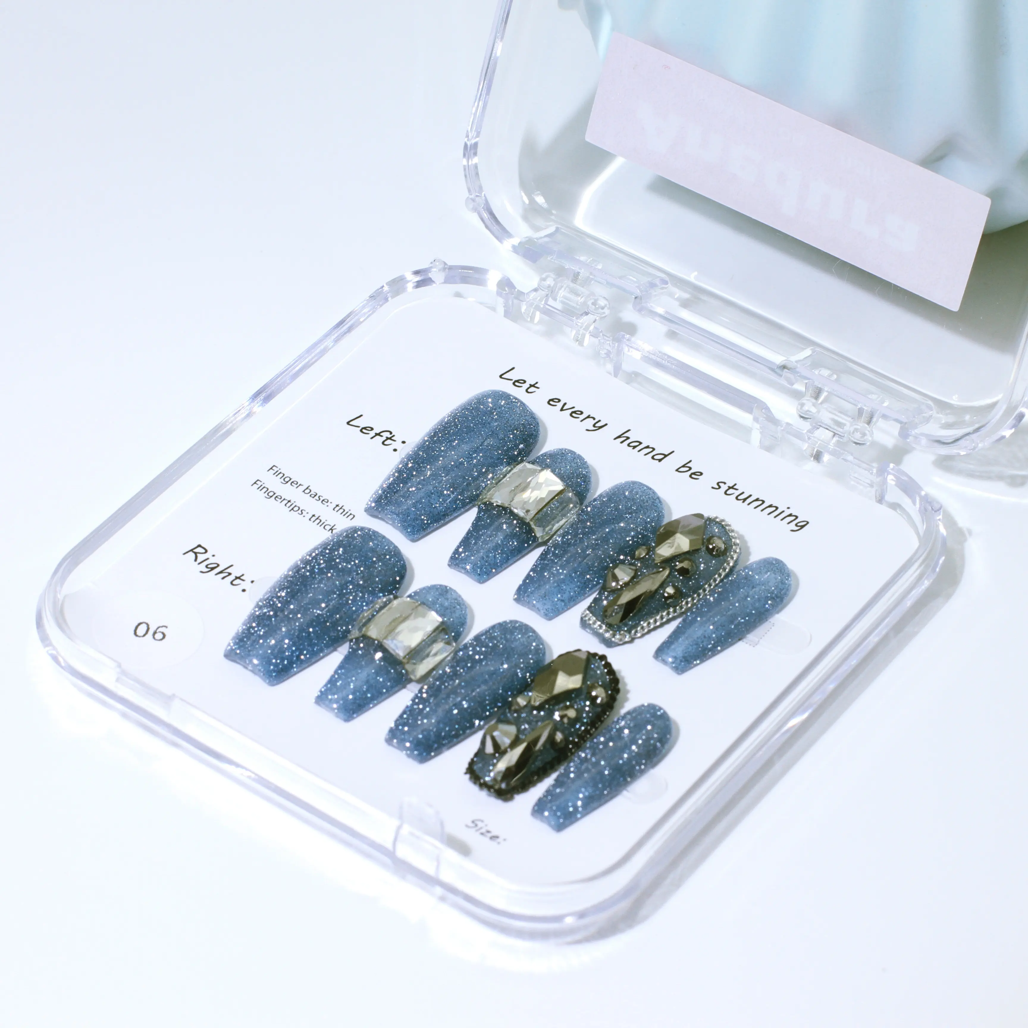 Presse sur les ongles artificiels de haute qualité avec de la colle Oem Private Label Faux ongles design acrylique
