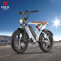 Vélo électrique 48V pour adultes, vélo à pneus larges haute vitesse 45 km/h avec batterie au lithium, moteur sans balais, cadre en acier, vélo électrique pliable