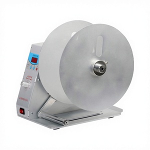 Machine de rembobinage automatique d'étiquettes, pour étiquettes d'entretien, codes-barres adhésifs, avec mandrin de rouleau, bidirectionnelle et réglable - Product Image 1