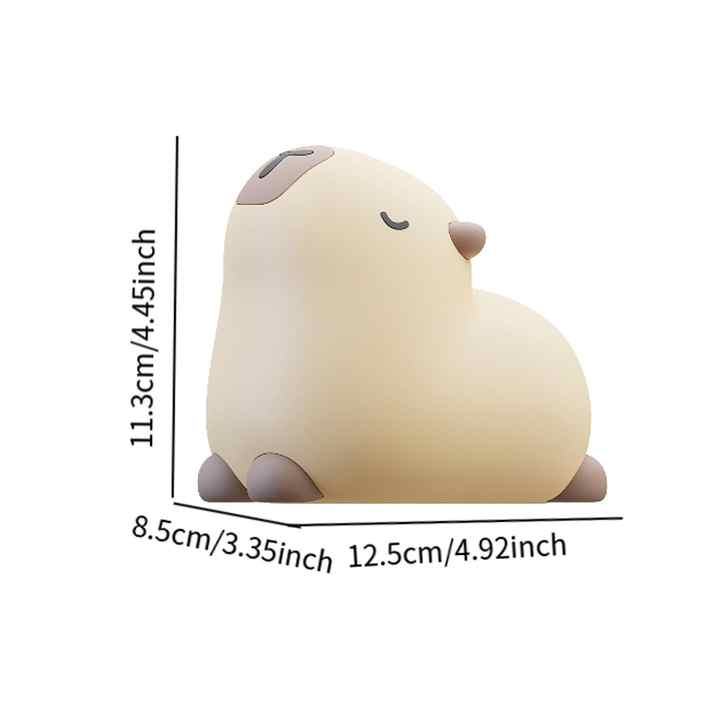 Capybara Silicone Nursery Night Light for Kids ABS Material USB Powered Touch Control Projecting Night Lamp for Bedroom Use