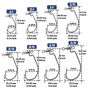 Produk baru Rig memancing, pre-tied Drop-shot <span class=keywords><strong>Hook</strong></span>, perut lebar Jig <span class=keywords><strong>Hook</strong></span>, dilengkapi dengan Open - <span class=keywords><strong>Loop</strong></span> putar, Texas Rig umpan lembut - Product Image 5