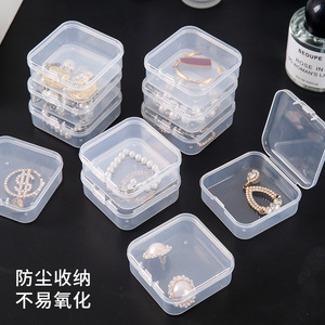 Transparent Jewelry Storage <b>Box</b> With Lid 15 Compartments For Earrings Studs Organizer Rectangular Shape - Product Image 2