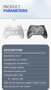 จอยควบคุมเกมแบบไร้สายพร้อมมอเตอร์สั่นสำหรับจอยสติ๊กสำหรับ PlayStation Gamepad สำหรับสวิตช์ไอน้ำอุปกรณ์ <span class=keywords><strong>iOS</strong></span> Android - Product Image 6