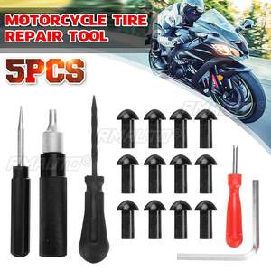 Kit de Herramientas Universal para Reparación de Neumáticos de Coche y Motocicleta: Herramienta de Inserción de Tapones Tipo Hongo, Sonda, Destornillador, Herramientas de Extracción e Instalación - Product Image 1