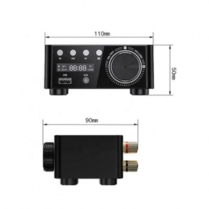 Mini Amplificador de Audio HiFi Bluetooth 5.0, Clase D, Tpa3116, Digital, 50W*2, para Hogar, Auto, Marino, con Entrada USB/AUX - Product Image 4
