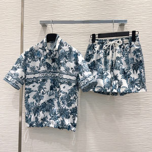 High Quality Famous Women's Fashion Casual <b>Shorts</b> Cloth Sets Summer Custom Size Two Piece Luxury Women Clothing Set - Product Image 2