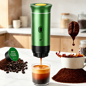 New Trending 20 Bar Espresso Coffee Machine Automatic USB Rechargeable Mini Electric Coffee Makers 12V/60ML Portable for Outdoor - Product Image 1