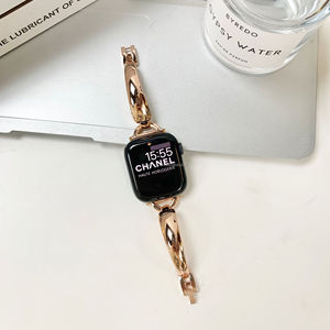 <span class=keywords><strong>Bracelet</strong></span> en métal courbé pour Apple Watch 7 8 9 10 41/42/44/45mm, <span class=keywords><strong>bracelet</strong></span> pour iWatch, <span class=keywords><strong>bracelet</strong></span> de <span class=keywords><strong>montre</strong></span> en métal - Product Image 4