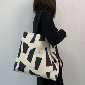Sac fourre-tout en toile de coton personnalisé pour femmes, grande capacité, faible MOQ, avec fermeture éclair, idéal pour la plage, les courses et le recyclage, à prix abordable - Product Image 2