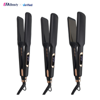 Lisseur à cheveux électrique EFA avec écran LCD, plaques céramiques flottantes chauffantes MCH haute température pour un coiffage rapide en salon de beauté