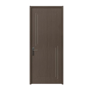 2025 5mm marca hueca 6 paneles blanco pintado Primer baño Wpc puerta Interior de madera maciza con cerradura inteligente - Product Image 6