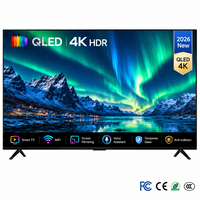Téléviseur intelligent Android QLED 4K de 75 pouces pour appartement, chambre d'hôtel, location, montage mural et projets hôteliers