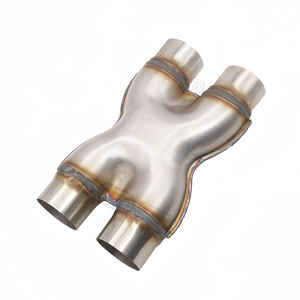 SQS, punta de escape personalizada de fábrica de alta calidad, tubo X, Conector de adaptador de escape doble de acero inoxidable 201, <span class=keywords><strong>precio</strong></span> de fábrica - Product Image 1