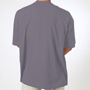 เสื้อยืดลำลองธรรมดาแบบสั่งทำเสื้อยืดโอเวอร์ไซส์ผ้าฝ้าย100% พรีเมี่ยมทรงบ็อกซี่ฟิตเนส - Product Image 2