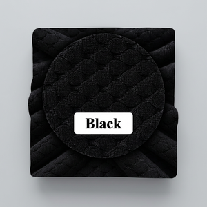 Tela de Punto Acanalado de Poliéster Negro, Material Elástico Texturizado para la Fabricación de Ropa y Prendas de Moda, Suministro al por Mayor - Product Image 3