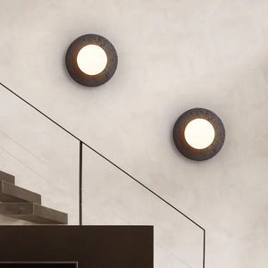 مصباح حائط من حجر الترافرتين الأصفر الحديث في الكهف ، مصباح حائط مصقول لتزيين المنزل الداخلي لغرفة النوم ، مصابيح حائط حصرية - Product Image 2