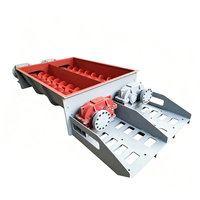 Convoyeur hélicoïdal en acier inoxydable durable en forme de L pour matériaux secs/humides, ciment - Vitesse réglable, direction réversible