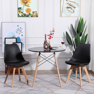 <span class=keywords><strong>Table</strong></span> à manger ronde blanche moderne avec piétement, petite <span class=keywords><strong>table</strong></span> ronde de loisirs pour le thé, le café ou la cuisine - Product Image 2