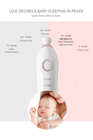 Coupe-ongles électrique portable pour bébés et enfants, ciseaux de soin des ongles sûrs à 3 vitesses avec chargeur à induction