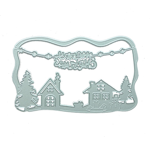 AAGU matrices de découpe en métal décoration joyeux noël arbre maison bonhomme de neige moules Scrapbook <span class=keywords><strong>Album</strong></span> déco artisanat cartes modèle de pochoir - Product Image 2