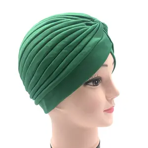 Лидер продаж, повязка на голову с полным покрытием зеленого цвета, Мягкая повязка на голову, тюрбан, головные уборы для женщин