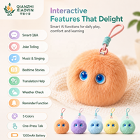 Jouet en peluche intelligent AI avec yeux bleus lumineux, rappel de traduction, météo, blagues, racontes-histoires, chant, bracelet de poignet, 8 couleurs, cadeau 2.4G