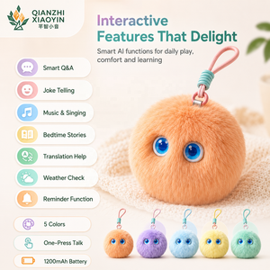 Peluche Inteligente con IA, Ojos Azules Brillantes, Recordatorio <span class=keywords><strong>de</strong></span> Traducción, Clima, Broma, <span class=keywords><strong>Cuentos</strong></span>, Canto, Correa <span class=keywords><strong>de</strong></span> Muñeca, 8 Colores, Regalo, 2.4G - Product Image 2