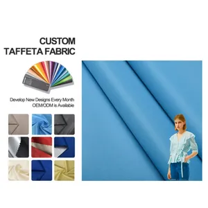 Color personalizado impermeable impreso 100% poliéster 190T tafetán tela de PVC para impermeable