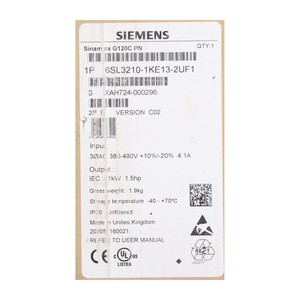 6SL3210-1KE13-2UF1 ใหม่ NFP 6SL3210-1KE13-2UF1 ซีรีส์ SINAMICS G120C 1.1kW 380-480V PLC - Product Image 2