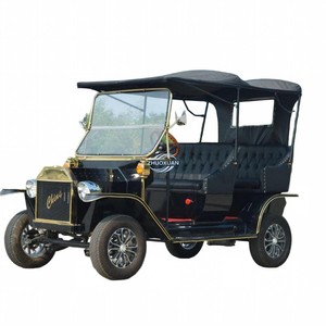 Classic Design 5-Passenger Vintage Electric Sightseeing Bus 4 Wheel Resort Cart Support Custom Color - Product Image 2